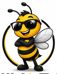 Buzz, the Hivaro mascot bee
